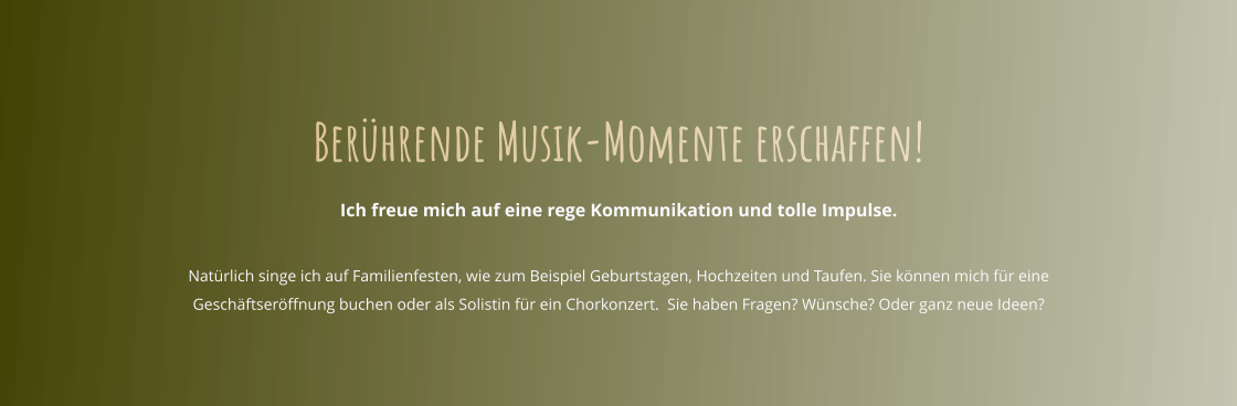 Berührende Musik Momente